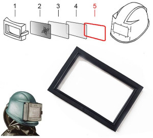 5) Visierdichtung für Sandstrahlhelm Commander