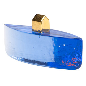 Fortress Vessel Blå/guld - Kosta Boda