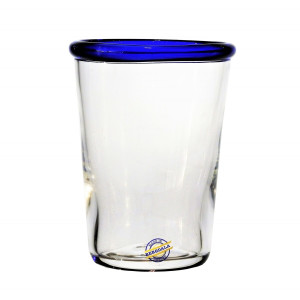 Blå Kant Mjölkglas, 25cl - Bergdalahyttan