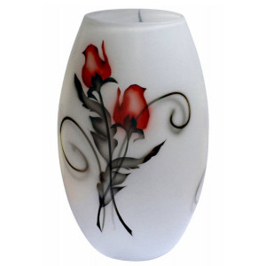Crystal Ink Vas Ros, H 26cm - Nybro