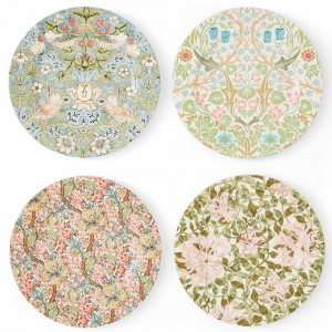Honeysuckle Mixade Tallrikar Ø 20cm, 4-Pack - Morris & Co
