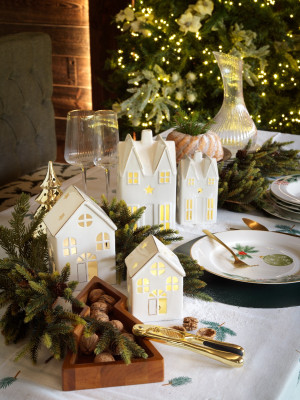 Evviva Ciotola in legno albero di Natale • 29 x 15 cm - Woody