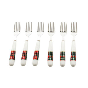 Evviva Set 6 forchettine dolce porcellana/acciaio - Kilty