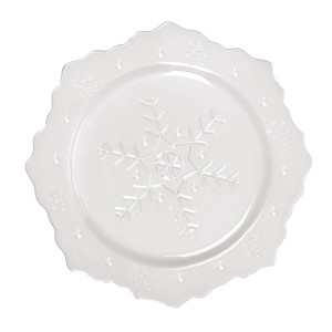 Evviva Set 2 piatti dessert in ceramica con decorazione a rilievo Ø 18 cm - Frozen