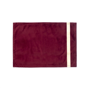 Evviva Tovaglietta in velluto con striscia verticale 33 x 48 cm - rosso - Ortisei