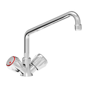 Attrezzature Professionali Rubinetto Miscelatore Lavello 0105 - Canna Lunga e Pomelli - 3 Misure Disponibil