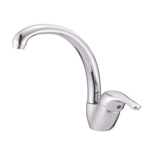 Attrezzature Professionali Rubinetto Miscelatore Lavello 3070 - Canna Alta Stondata e Leva Corta