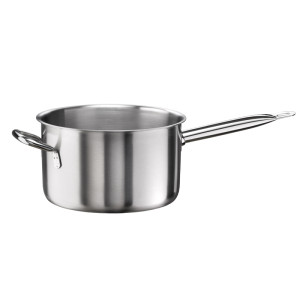 Pinti inox Casseruola Fonda con N° 1 Manico + N° 1 Maniglia TRIMETALLO con Fondo Liscio - F