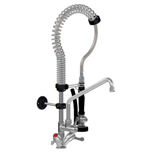 Attrezzature Professionali Gruppo Doccia MIGNON Monoforo con Rubinetto a Metà Tubo e Levette 4563/LV - Alte