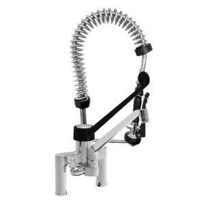 Attrezzature Professionali Gruppo Doccia MINI Biforo con Canna Fusa 5023-3/4 - Attacco 3/4" - Altezza Total