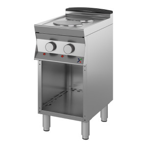 INOX BIM Cucina Elettrica Armadiata - N° 2 Piastre di Cottura - Larghezza Cm 40 x Profond