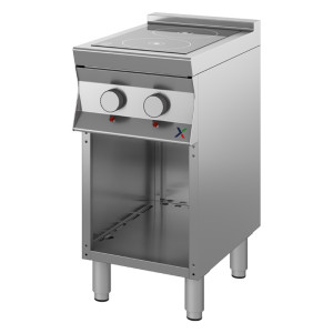 INOX BIM Cucina Elettrica in Vetroceramica Armadiata - N° 2 Zone di Cottura - Larghezza C