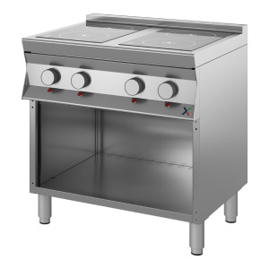 INOX BIM Cucina Elettrica in Vetroceramica Armadiata - N° 4 Zone di Cottura - Larghezza C