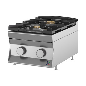 INOX BIM Cucina da Banco a Fuochi Aperti - Alimentazione a Gas - N° 2 Fuochi