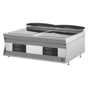 INOX BIM Cucina a Induzione da Banco - Profondità cm 70 - N° 4 Zone di Cottura