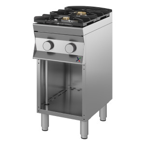 INOX BIM Cucina Armadiata a Giorno - Profondità Cm 70 - Alimentazione a Gas - N° 2 Fuochi