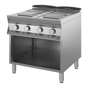 INOX BIM Cucina Elettrica Armadiata - N° 4 Piastre di Cottura - Larghezza Cm 80 x Profond