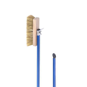 Gimetal Spazzola Orientabile con Setole in Ottone - Lunghezza Manico Cm 150