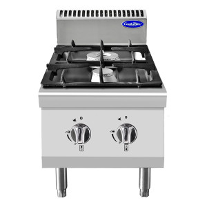 Attrezzature Professionali Cucina da Banco a Gas in Acciaio Inox - N° 2 Fuochi