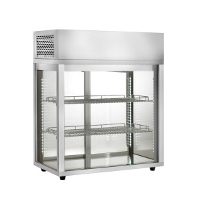 Amitek Vetrina Espositiva Refrigerata da Banco AK180DR - Acciaio e Doppi Vetri - Capaci