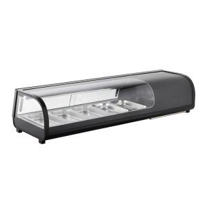 Amitek Vetrina Sushi AK513VSB - Capacità 5 x GN1/3