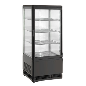 Amitek Espositore Refrigerato Bibite AK78EBN - Colore Nero - Capacità Lt 78