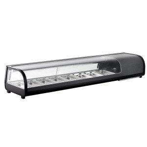 Amitek Vetrina Sushi AK813VSB - Capacità 8 Vaschette GN1/3