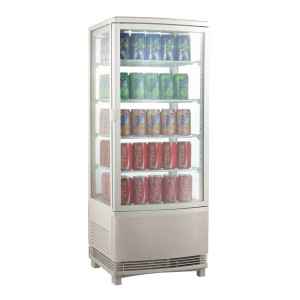 Amitek Espositore Refrigerato per Bibite AK98EB2 - Lt 98 - Doppia Porta con Vetri Curvi