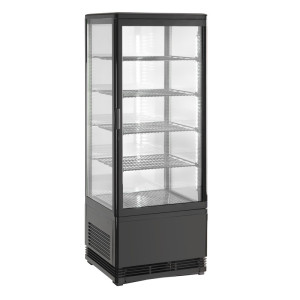 Amitek Espositore Refrigerato Bibite AK98EBN - Colore Nero - Capacità Lt 98