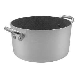 Agnelli Casseruola Alta a 2 Maniglie Professionale - Linea Induzione Antiaderente - Allu