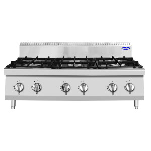 Attrezzature Professionali Cucina da Banco a Gas in Acciaio Inox - N° 6 Fuochi