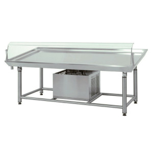 INOX BIM Banco Pesce Predisposto per Refrigerazione - Diverse Misure Disponibili - Acciai