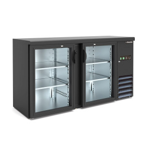 Klimaitalia Retro Banco Bar Ventilato BB200-GD - N° 2 Porte a Vetro - Capacità Lt 226