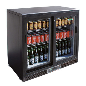 FORCAR Vetrina Refrigerata Bibite BC2PS87 con Ante Scorrevoli - Capacità Lt 202 - Altez