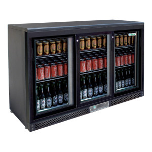 FORCAR Vetrina Refrigerata Bibite BC3PS87 con Ante Scorrevoli - Capacità Lt 320 - Altez