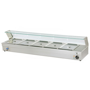 Beckers Espositore Bagnomaria da Banco BM153 - Capacità N° 5 GN1/3