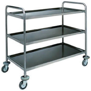FORCAR Carrello Multifunzione in Acciaio Inox AISI 304 - Tubolare 25 mm - N° 3 Ripiani