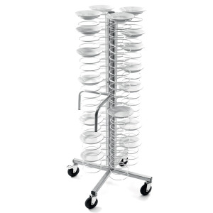 FORCAR Colonna Portapiatti - Verniciata o Cromata - Capacità N° 96 Piatti ø Cm 18/23