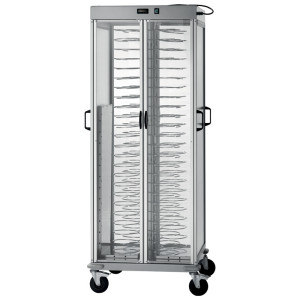 FORCAR Carrello Portapiatti Armadiato Riscaldato - Capacità N° 88 Piatti ø Cm 18/23