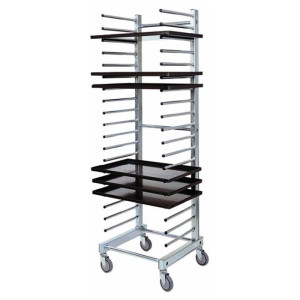 FORCAR Carrello Porta Teglie in Acciaio Inox per Panetteria - Capacità N° 20 Teglie
