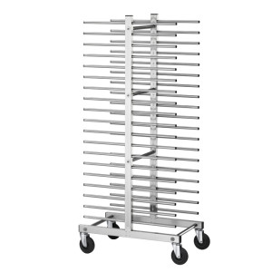 FORCAR Carrello Porta Teglie in Acciaio Inox per Panetteria - Capacità N° 40 Teglie