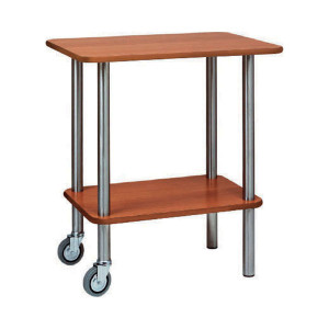 FORCAR Carrello Gueridon con 2 Ruote CA9012R - Nobilitato e Inox - Portata Max Kg 40