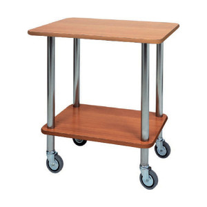 FORCAR Carrello Gueridon con 4 Ruote CA901 - Nobilitato e Inox - Portata Max Kg 40