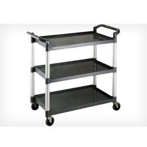 Beckers Carrello di Servizio in Alluminio e ABS - N° 3 Ripiani - Portata Max Kg 50