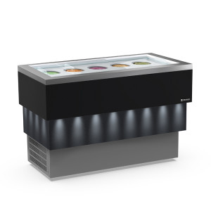 Framec Banco a Pozzetto per Gelato Mantecato CARRARA DARK VISTA - Capacità 10 + 10 Cara