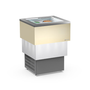Framec Banco a Pozzetto per Gelato Mantecato CARRARA CREAM VISTA - Capacità 4 + 4 Carap