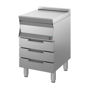 INOX BIM Base Neutra Armadiata con Cassetti - Profondità Cm 90 - Diverse Lunghezze