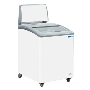 CoolHead Freezer a Pozzetto Porta Vetro Scorrevole e Opalina Pubblicitaria - Capacità Lt