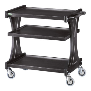 FORCAR Carrello a 3 Ripiani con Spalliere Monocorpo CL2151 - Legno Massello e Nobilitat