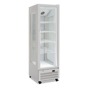 Klimaitalia Frigo Vetrina CL410 con Vetro Panoramico Bianco o Nero - Bibite e Beverage - Cap